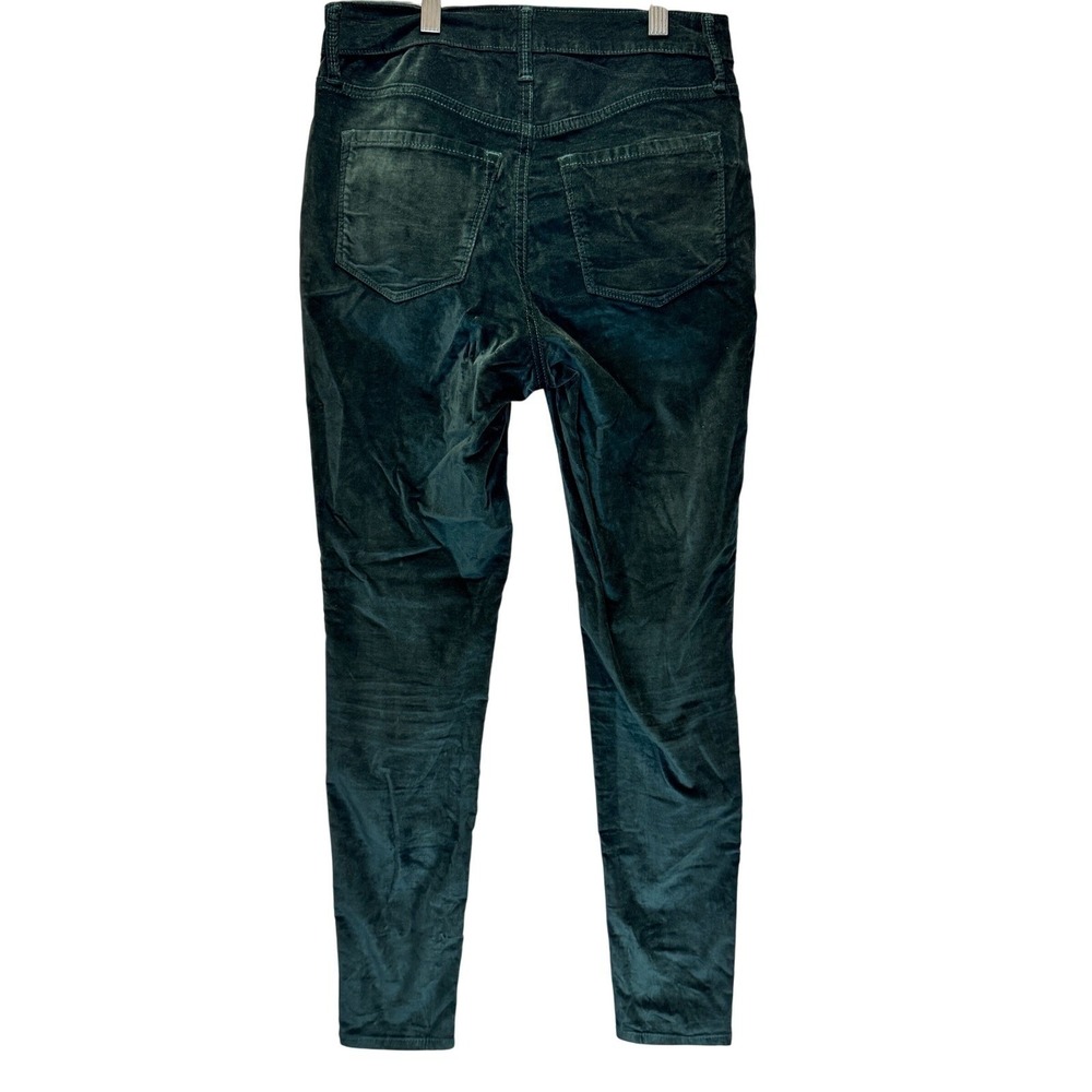 Old Navy Rockstar Super Skinny High Rise Green Velvet Pants Grunge Indie Size 2 - Picture 4 of 9